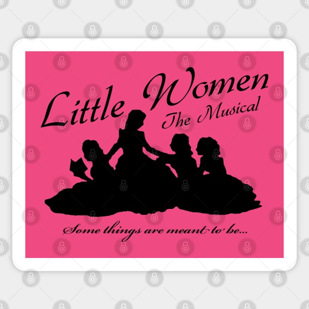 Little Women - Black Design Sticker by MarinasingerDesigns